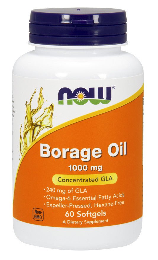 Borage Oil, 1000mg - 60 softgels - VitaeSupps