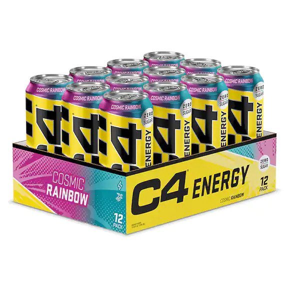C4 Explosive Energy Drink, Cosmic Rainbow - 12 x 500 ml. - VitaeSupps