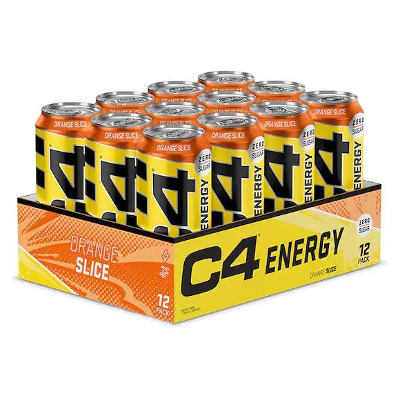 C4 Explosive Energy Drink, Orange Slice - 12 x 500 ml. - VitaeSupps