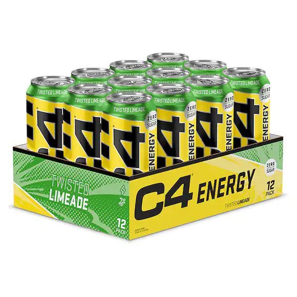 C4 Explosive Energy Drink, Twisted Limeade - 12 x 500 ml. - VitaeSupps