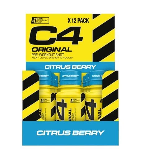 C4 Original Pre - Workout Shot, Citrus Berry - 12 x 60 ml. - VitaeSupps