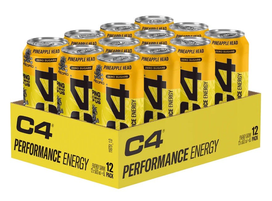 C4 Performance Energy, Pineapple Head - 12 x 500 ml. - VitaeSupps