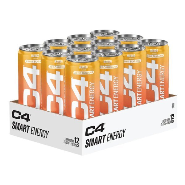 C4 Smart Energy, Mango - 12 x 330 ml. - VitaeSupps