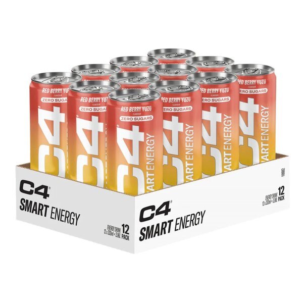 C4 Smart Energy, Red Berry Yuzu - 12 x 330 ml. - VitaeSupps