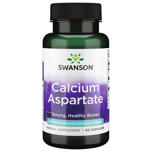 Calcium Aspartate, 200mg Elemental Calcium - 60 caps - VitaeSupps
