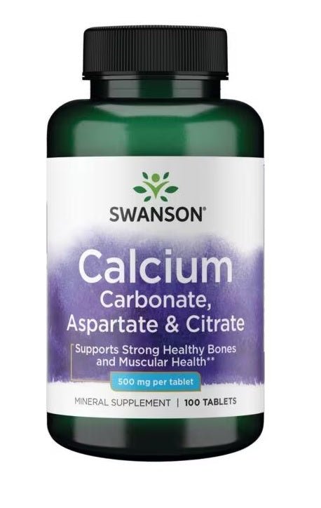 Calcium Carbonate, Aspartate & Citrate, 500mg - 100 tablets - VitaeSupps