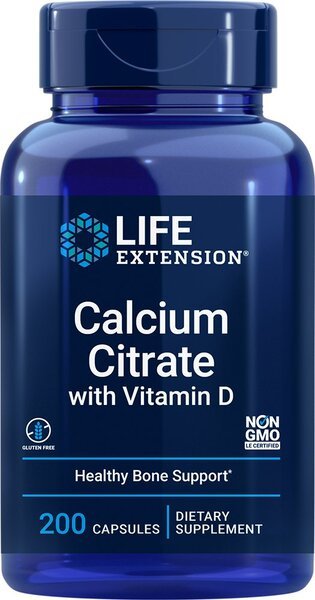 Calcium Citrate with Vitamin D - 200 vcaps - VitaeSupps