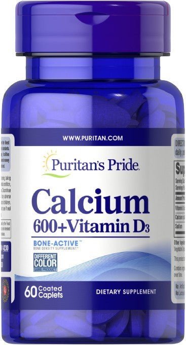 Calcium + Vitamin D3 - 60 caplets - VitaeSupps