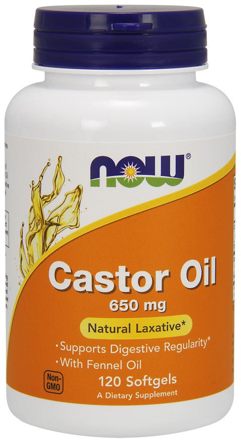 Castor Oil, 650mg - 120 softgels - VitaeSupps