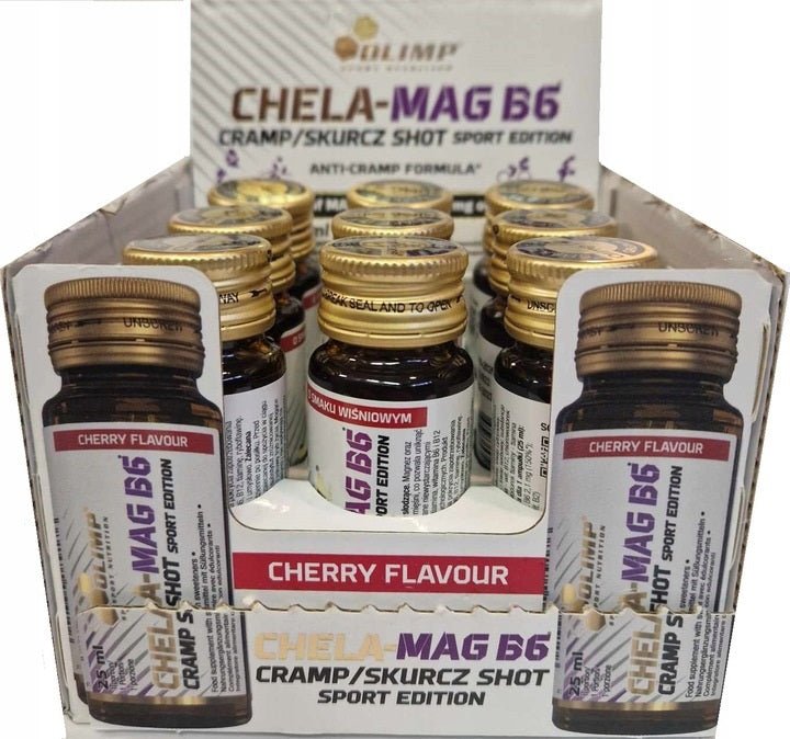 Chela Mag B6 Cramp Shot, Cherry - 9 x 25 ml. - VitaeSupps