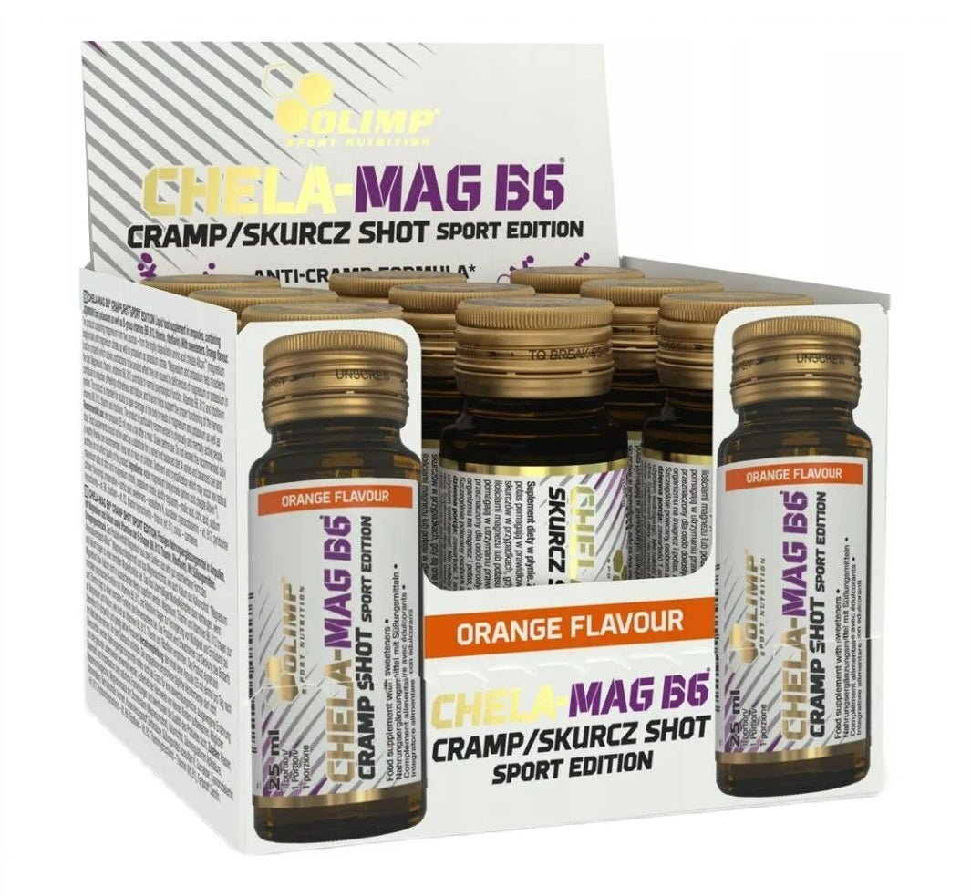 Chela - Mag B6 Cramp Shot, Orange - 9 ampoules - VitaeSupps