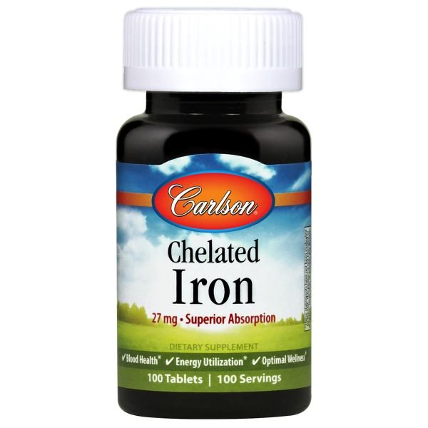 Chelated Iron ( Eisen ) , 27mg - 100 tablets - VitaeSupps