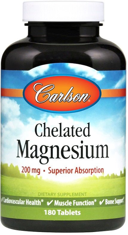 Chelated Magnesium, 200mg - 180 tablets - VitaeSupps