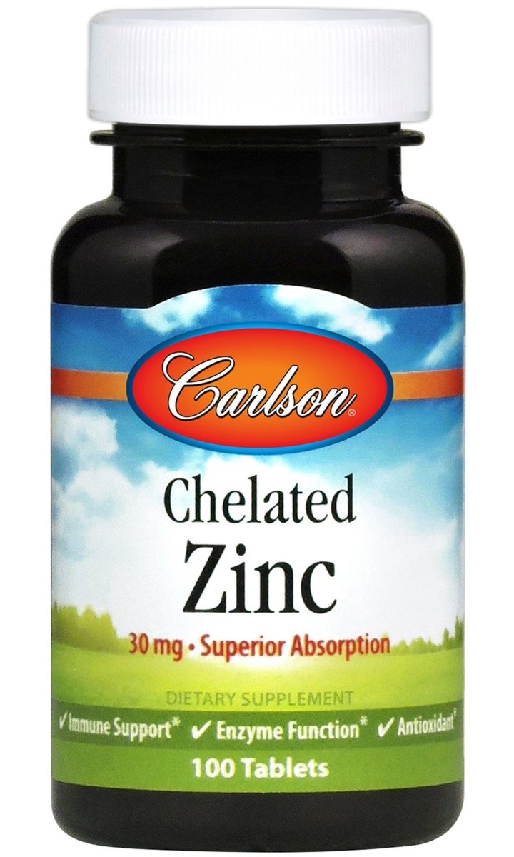 Chelated Zinc, 30mg - 100 tablets - VitaeSupps