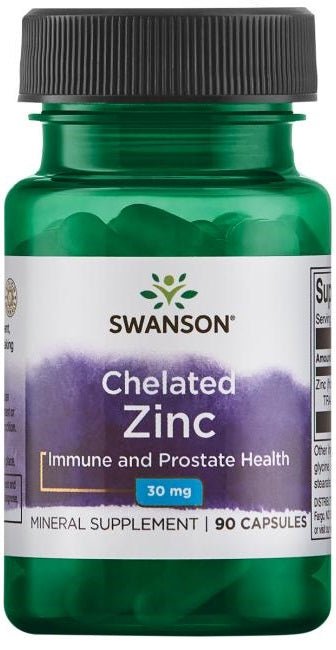 Chelated Zinc, 30mg - 90 caps - VitaeSupps