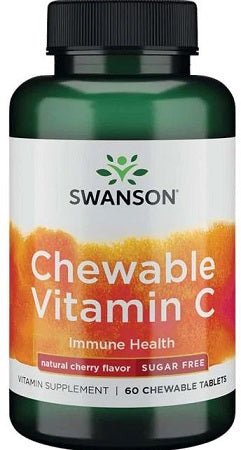 Chewable Vitamin C, Natural Cherry Flavour - 60 chewable tablets - VitaeSupps
