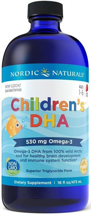 Children's DHA, 530mg Omega - 3 Strawberry - 473 ml. - VitaeSupps