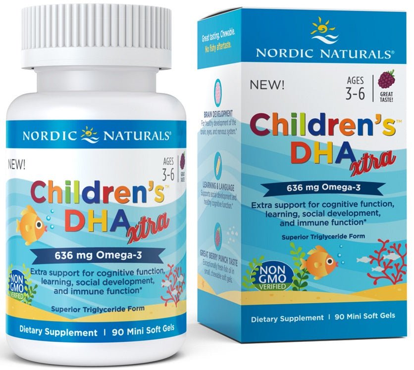 Children's DHA Xtra, 636mg Berry Punch - 90 mini softgels - VitaeSupps
