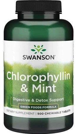 Chlorophyllin & Mint - 500 chewable tablets - VitaeSupps