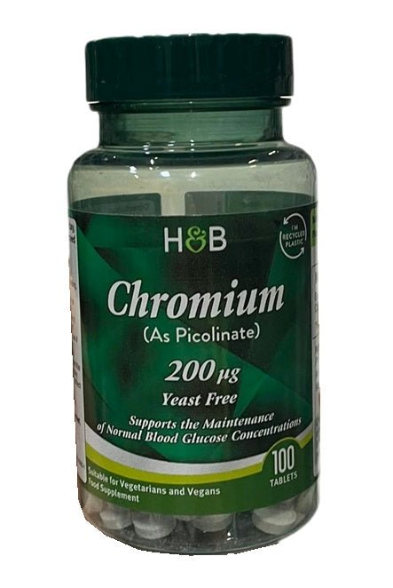 Chromium Picolinate, 200mcg - 100 tablets - VitaeSupps