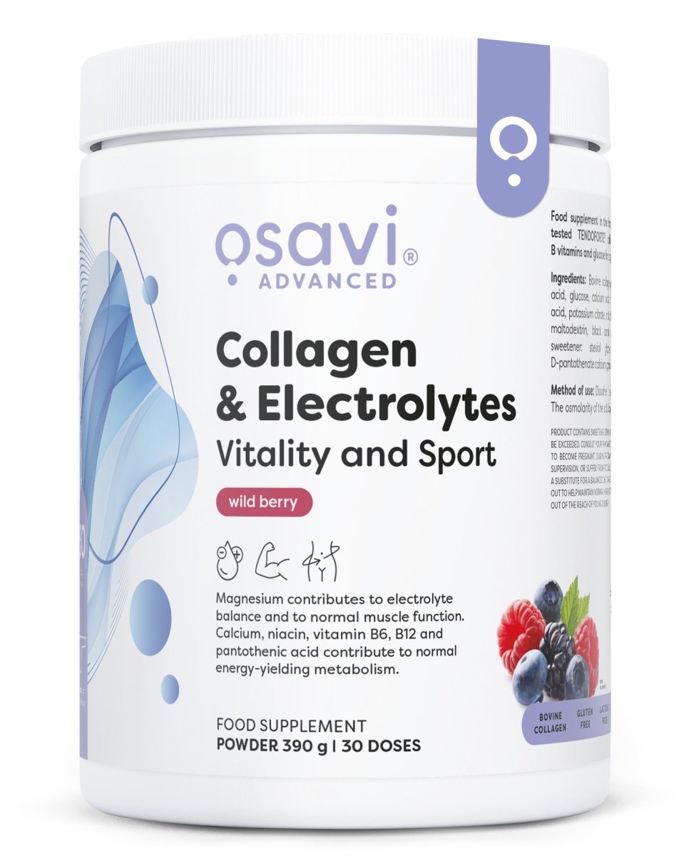 Collagen & Electrolytes Vitality and Sport, Wild Berry - 390 grams - VitaeSupps