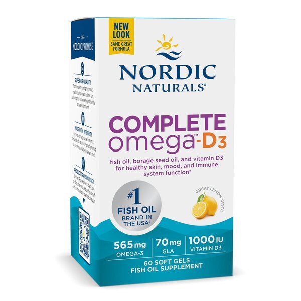 Complete Omega - D3, 565mg Lemon - 120 softgels - VitaeSupps