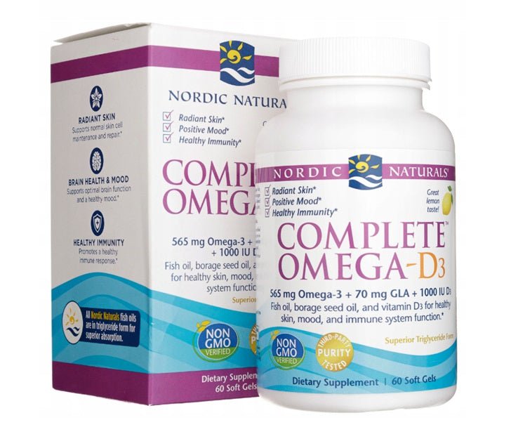 Complete Omega - D3, 565mg Lemon - 60 softgels - VitaeSupps