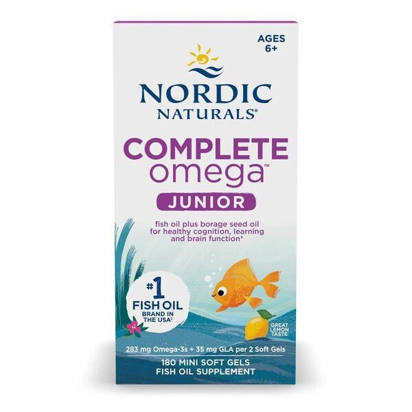 Complete Omega Junior, 283mg Lemon (EAN 768990891106) - 180 mini softgels - VitaeSupps