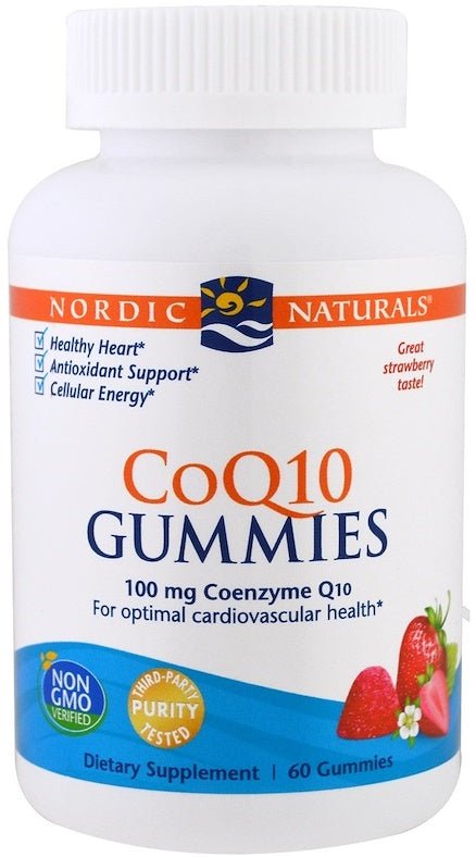 CoQ10 Gummies, 100mg Strawberry - 60 gummies - VitaeSupps