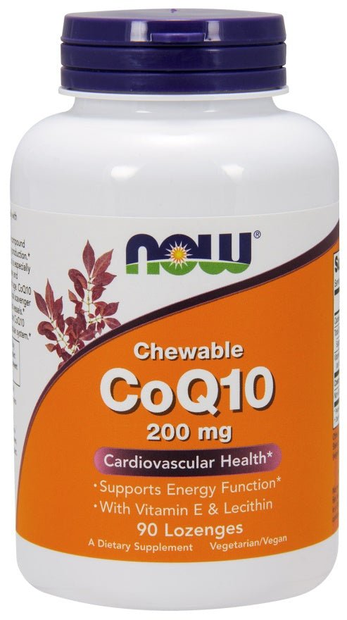 CoQ10 with Lecithin & Vitamin E, 200mg (Chewable) - 90 lozenges - VitaeSupps