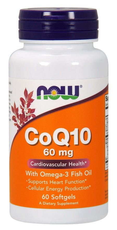 CoQ10 with Omega - 3, 60mg - 60 softgels - VitaeSupps