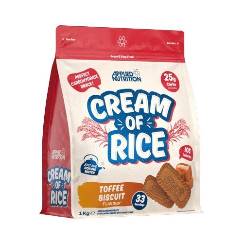 Cream of Rice, Toffee Biscuit - 1000 grams - VitaeSupps