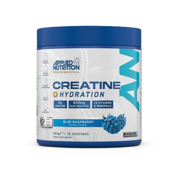 Creatine + Hydration, Blue Raspberry - 360 grams - VitaeSupps