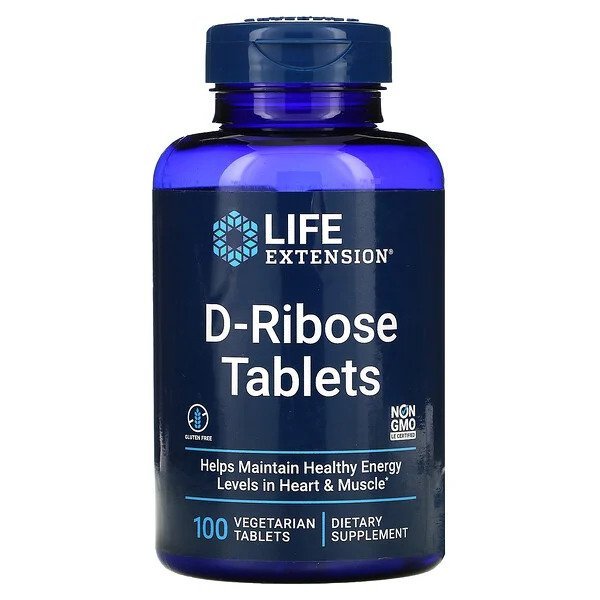 D - Ribose Tablets - 100 vegetarian tabs - VitaeSupps