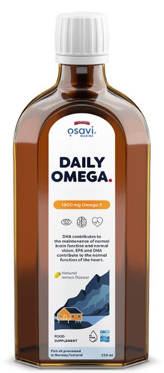 Daily Omega, 1600mg Omega 3 (Natural Lemon) - 250 ml. - VitaeSupps