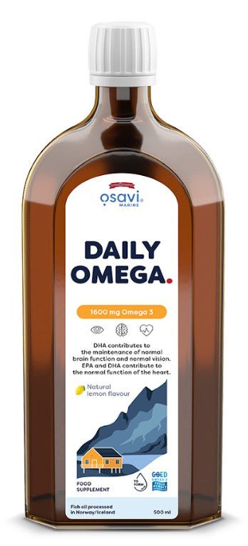Daily Omega, 1600mg Omega 3 (Natural Lemon) - 500 ml. - VitaeSupps