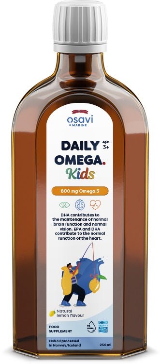 Daily Omega Kids, 800mg Omega 3 (Natural Lemon) - 250 ml. - VitaeSupps