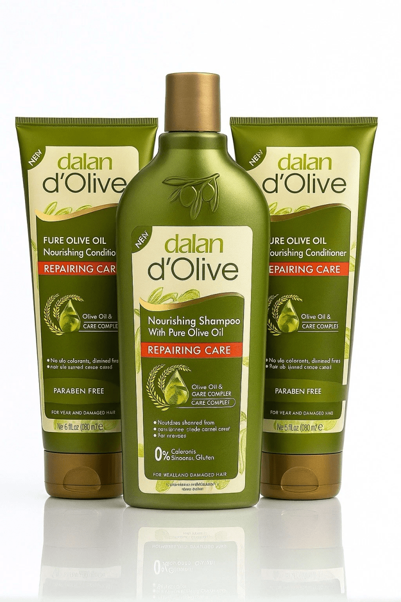 Dalan D'Olive Repair Pack, 1 Shampoo + 2 Creme - MioVita