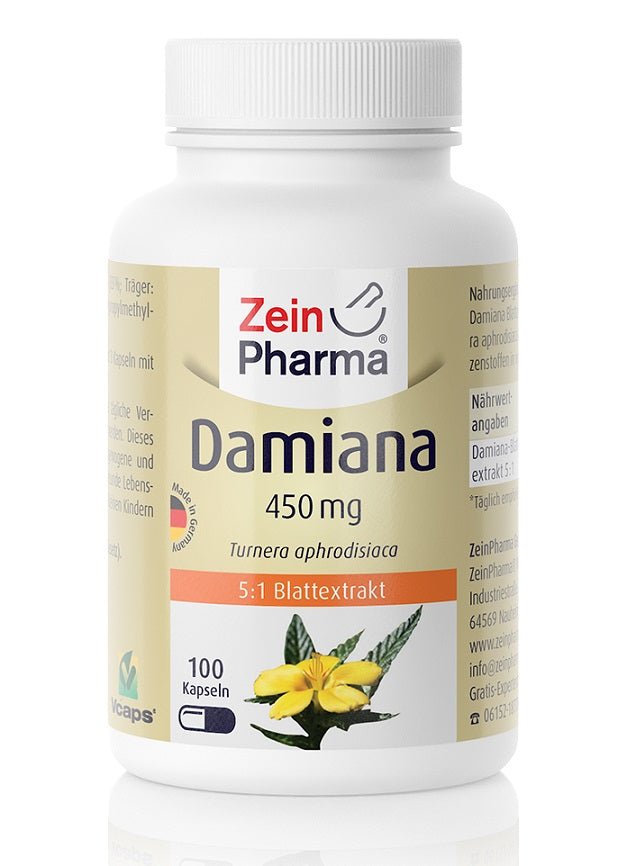 Damiana, 450mg - 100 caps - VitaeSupps