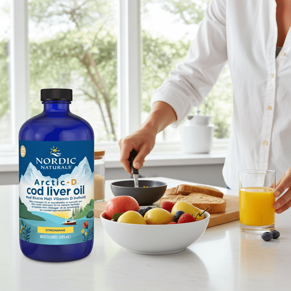 (Danish Label) Arctic - D Cod Liver Oil, Lemon - 473 ml. - VitaeSupps