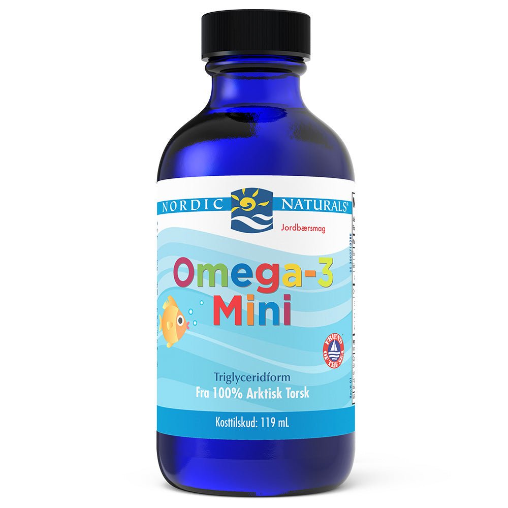(Danish Label) Omega - 3 Mini, 530mg Strawberry - 119 ml. - VitaeSupps