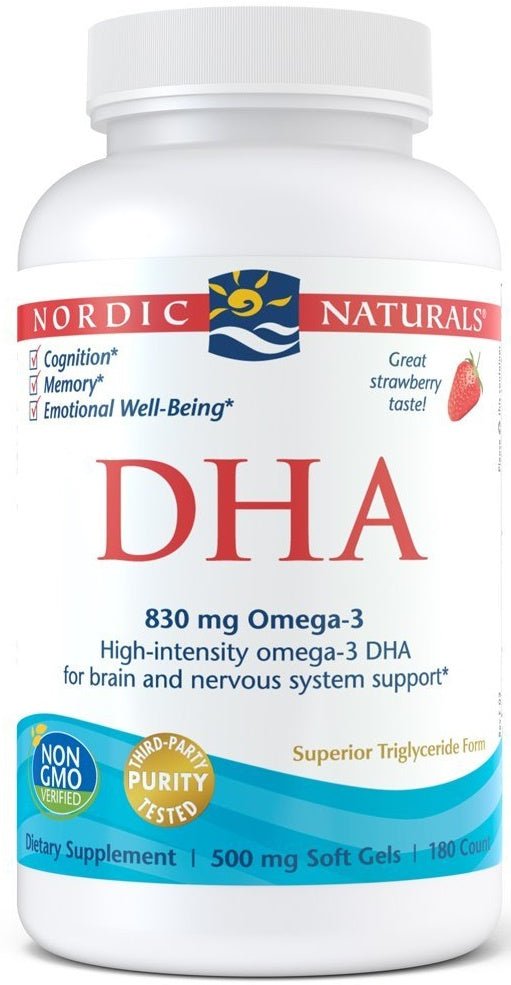 DHA, 830mg Strawberry - 180 softgels - VitaeSupps