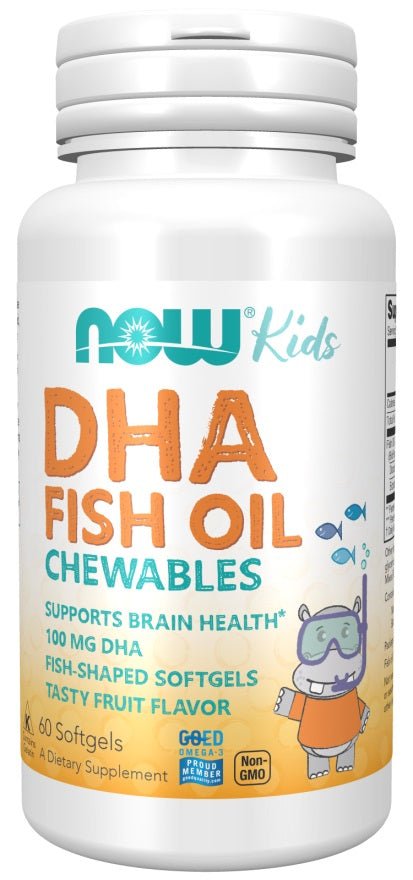 DHA Kids Fish Oil Chewables, 100mg - 60 softgels - VitaeSupps