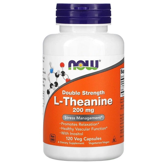 Double Strength L - Theanine, 200mg - 120 vcaps - VitaeSupps
