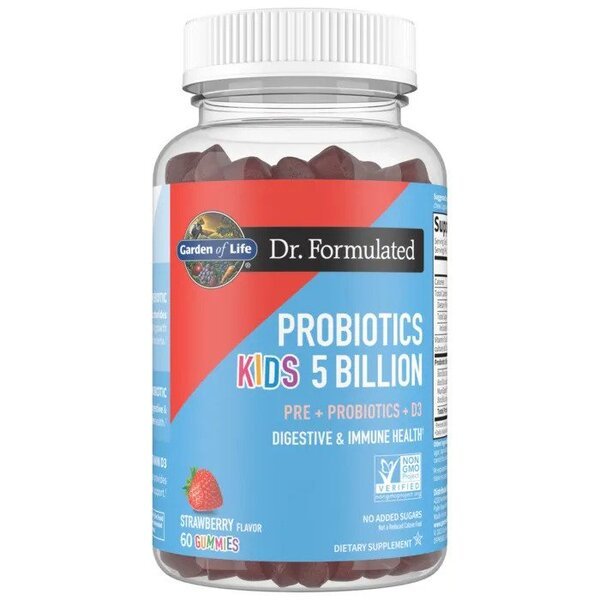 Dr. Formulated Probiotics Kids 5 Billion Gummies, Strawberry - 60 gummies - VitaeSupps