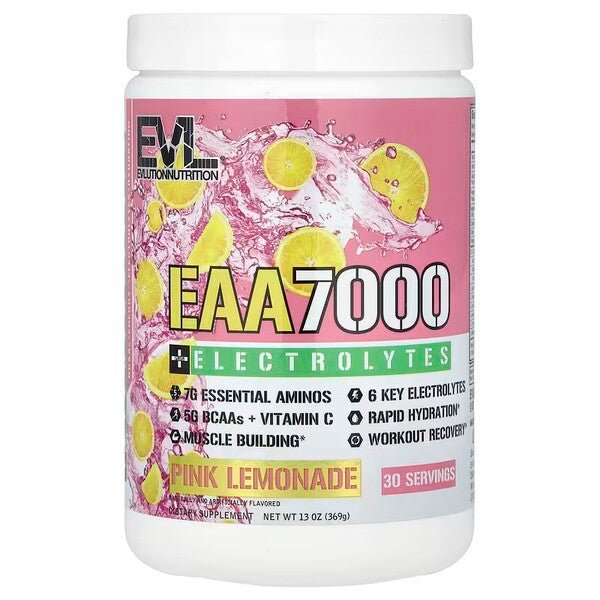 EAA 7000 + Electrolytes, Pink Lemonade - 369 grams - VitaeSupps