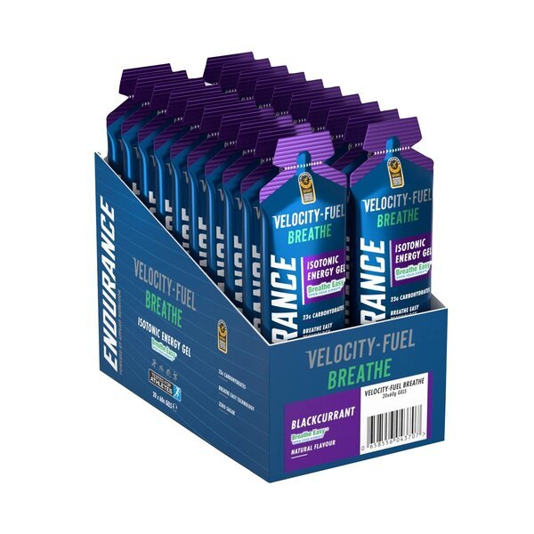 Endurance Breathe Isotonic Energy Gel, Blackcurrant - 20 x 60g - VitaeSupps