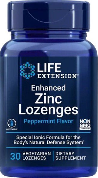 Enhanced Zinc Lozenges, Peppermint (EAN 737870196136) - 30 vegetarian lozenges - VitaeSupps