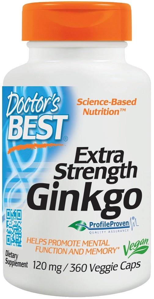 Extra Strength Ginkgo, 120mg - 360 vcaps - VitaeSupps