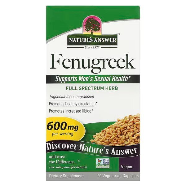 Fenugreek, 600mg - 90 vcaps - VitaeSupps